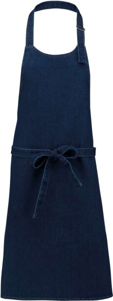 COTTON APRON WITHOUT POCKET Kék 