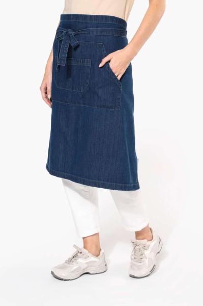 COTTON LONG APRON Szürke 