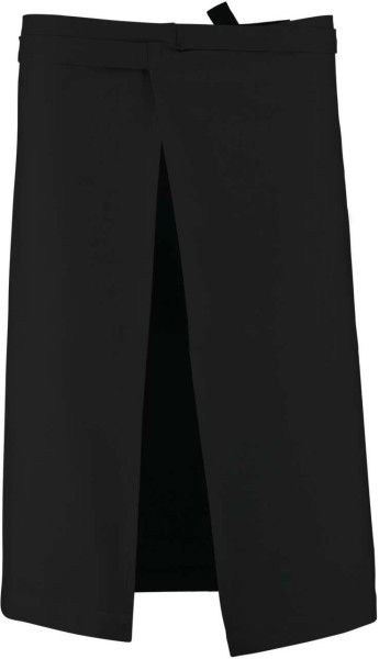 COTTON LONG APRON Fekete 