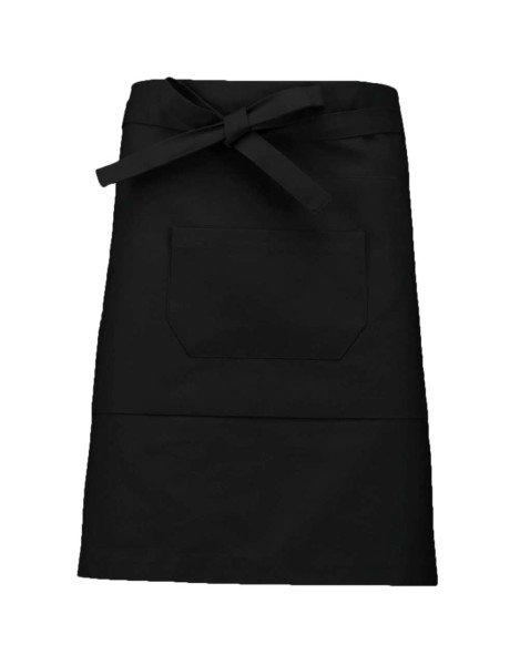COTTON MID-LENGTH APRON Fekete 