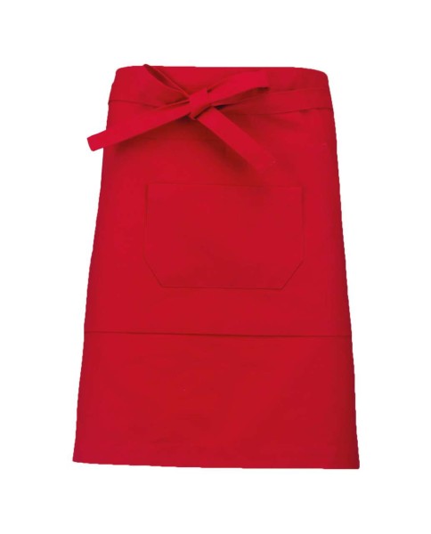 COTTON MID-LENGTH APRON Piros 