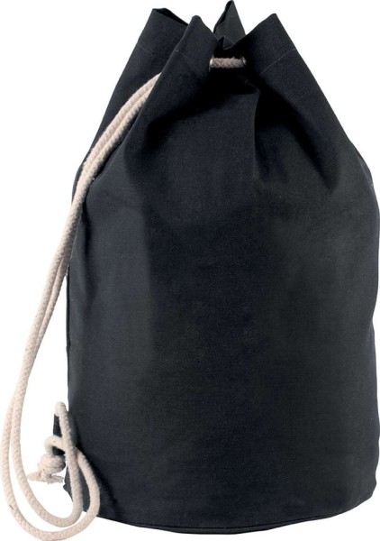 COTTON SAILOR-STYLE BAG WITH DRAWSTRING Fekete 