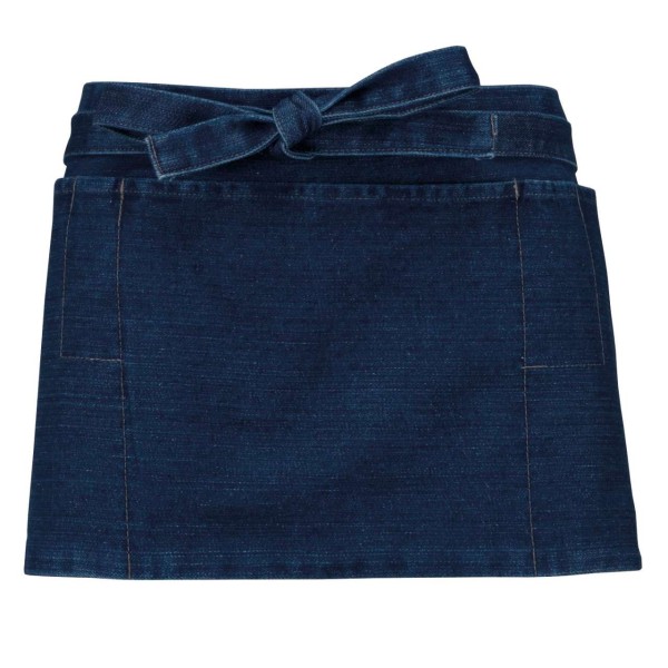COTTON SHORT APRON Kék 
