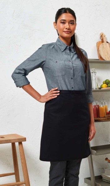 COTTON WAIST APRON. FAIRTRADE & ORGANIC CERTIFIED Fekete 