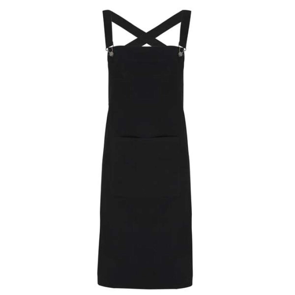 CROSS BACK ’BARISTA’ BIB APRON Fekete 