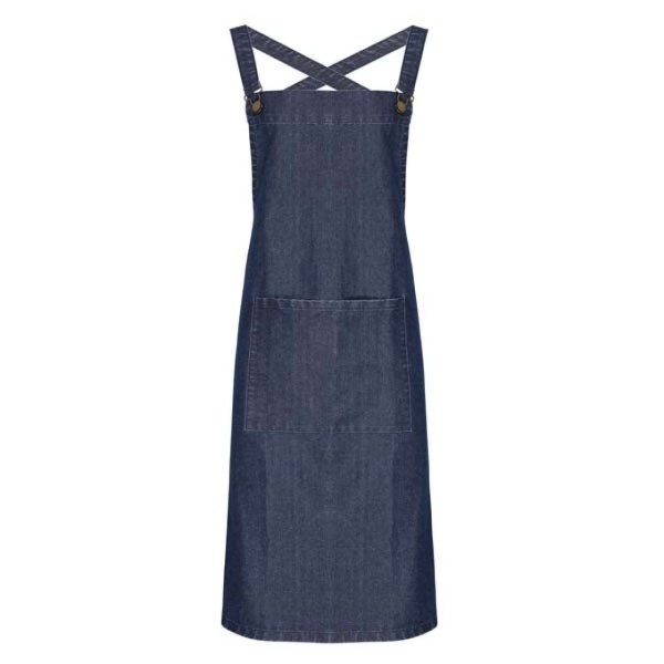 CROSS BACK ’BARISTA’ BIB APRON Kék 
