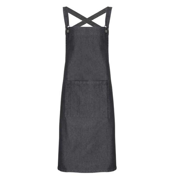 CROSS BACK ’BARISTA’ BIB APRON Szürke 