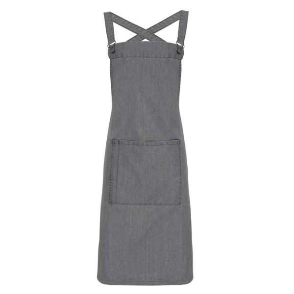 CROSS BACK ’BARISTA’ BIB APRON Szürke 