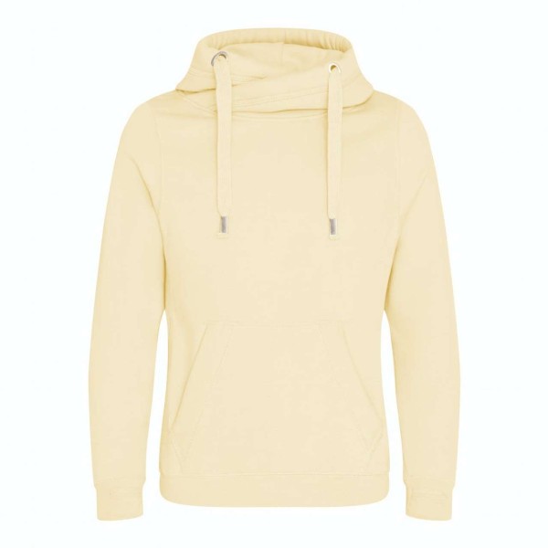CROSS NECK HOODIE Barna 