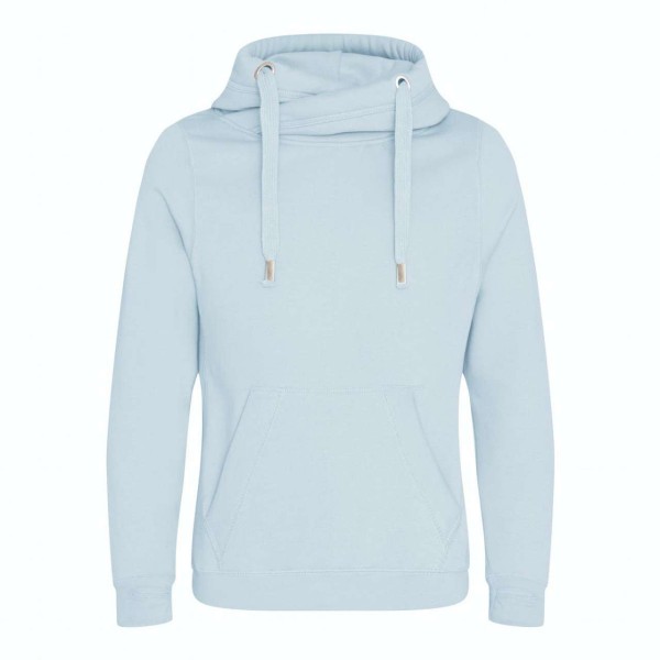 CROSS NECK HOODIE Kék 