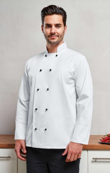 ‘CUISINE' LONG SLEEVE CHEF’S JACKET Fekete 