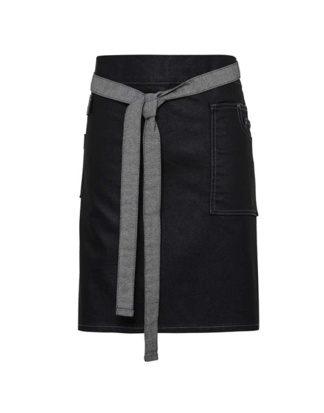 'DIVISION' WAXED LOOK DENIM WAIST APRON Szürke 