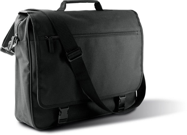 DOCUMENT BAG WITH FRONT FLAP Fekete 