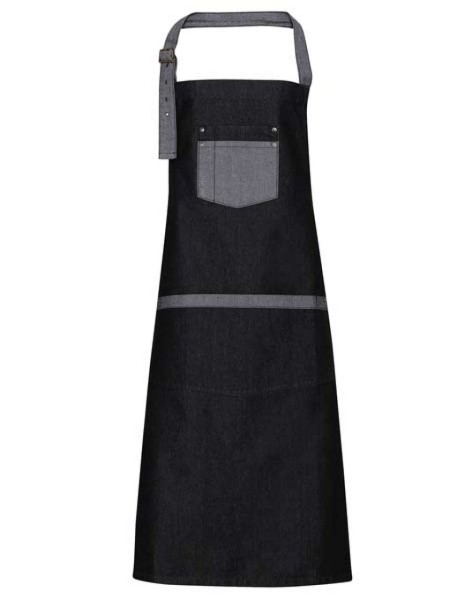 'DOMAIN' CONTRAST DENIM BIB APRON Szürke 