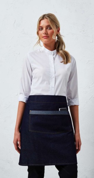 'DOMAIN' CONTRAST DENIM WAIST APRON Kék 