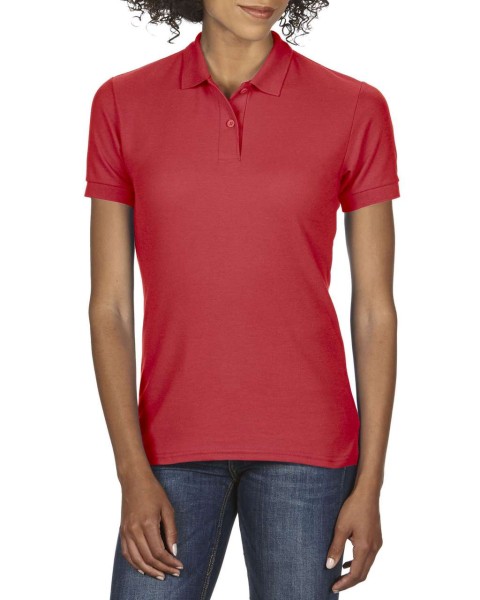 DRYBLEND® LADIES' DOUBLE PIQUÉ POLO Piros 