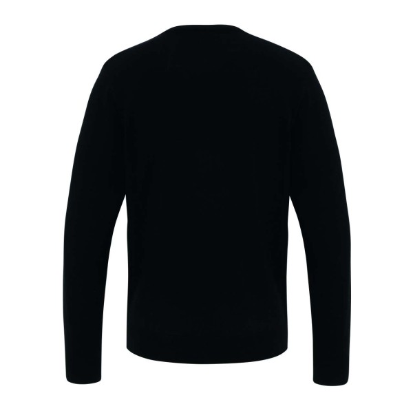'ESSENTIAL' ACRYLIC MEN'S V-NECK SWEATER Fekete 