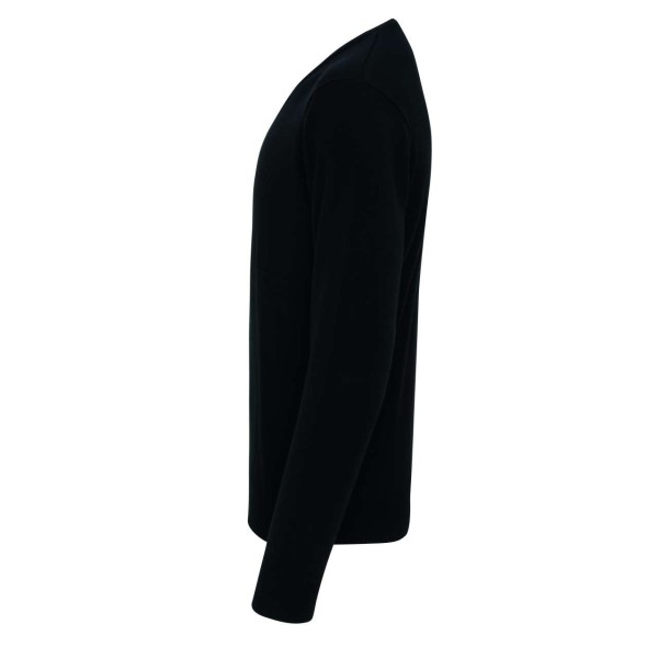 'ESSENTIAL' ACRYLIC MEN'S V-NECK SWEATER Fekete 