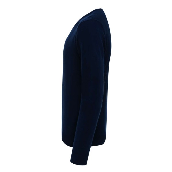 'ESSENTIAL' ACRYLIC MEN'S V-NECK SWEATER Kék 