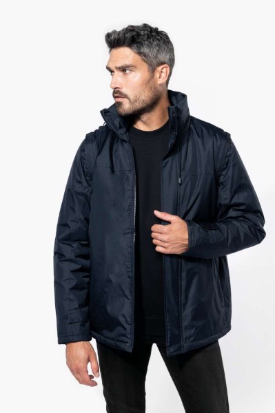 FACTORY - DETACHABLE-SLEEVED BLOUSON JACKET Kék 