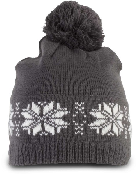 FAIR ISLE KNIT BEANIE Szürke 