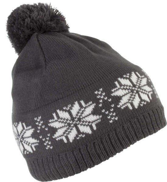 FAIR ISLE KNIT BEANIE Szürke 