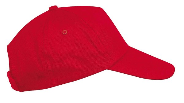FIRST KIDS - KIDS' 5 PANEL CAP Piros 