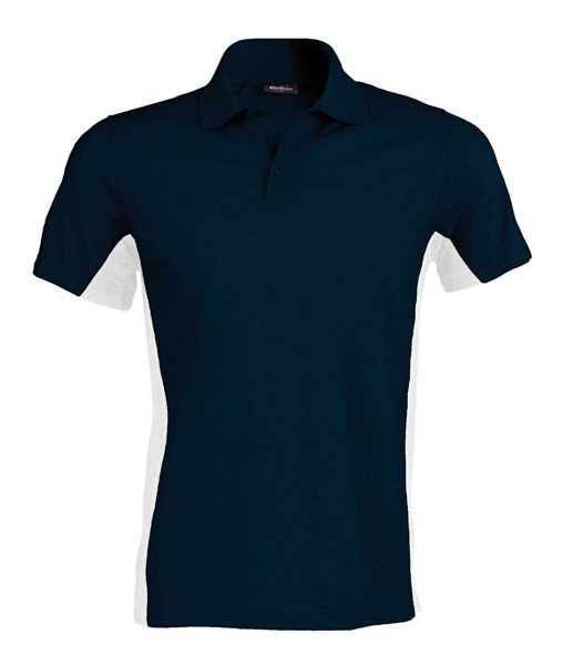 FLAG - SHORT-SLEEVED TWO-TONE POLO SHIRT Kék 