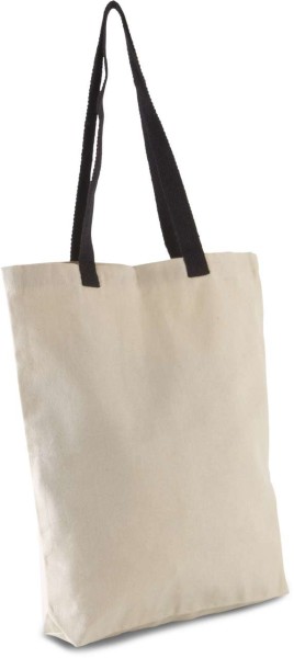 FLAT CANVAS SHOPPER WITH CONTRAST HANDLE Barna 