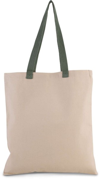 FLAT CANVAS SHOPPER WITH CONTRAST HANDLE Barna 