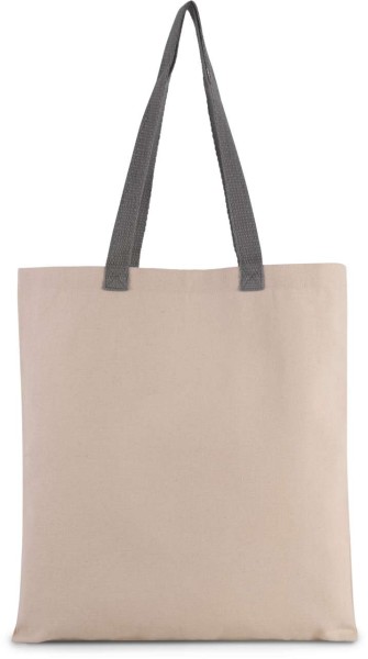 FLAT CANVAS SHOPPER WITH CONTRAST HANDLE Barna 