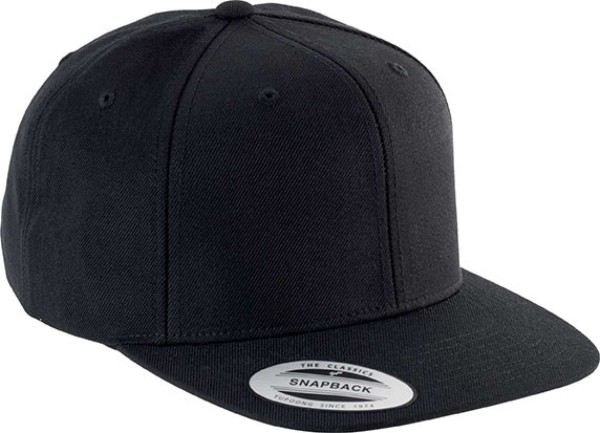 FLAT PEAK CAP - 6 PANELS Fekete 