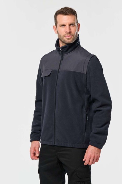 FLEECE JACKET WITH REMOVABLE SLEEVES Szürke 