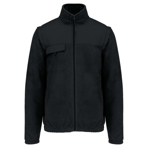 FLEECE JACKET WITH REMOVABLE SLEEVES Fekete 