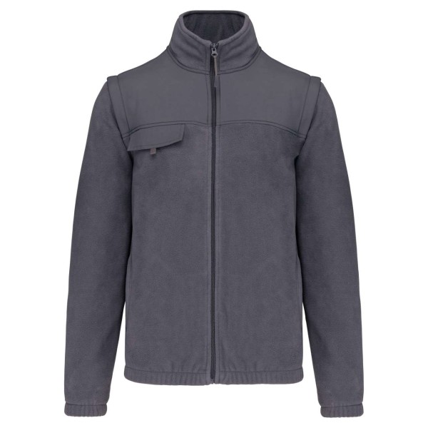 FLEECE JACKET WITH REMOVABLE SLEEVES Szürke 