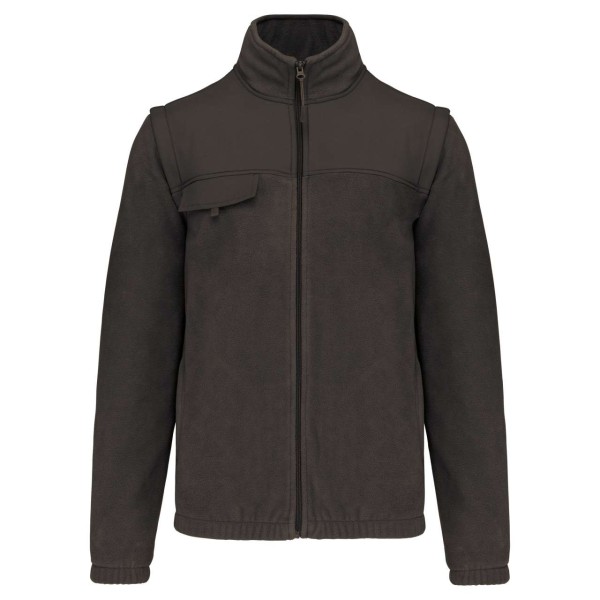 FLEECE JACKET WITH REMOVABLE SLEEVES Szürke 