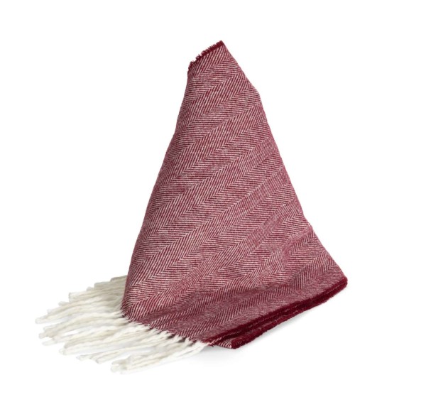 FRINGED SCARF Piros 