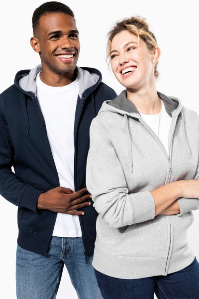 FULL ZIP HOODED SWEATSHIRT Fehér 