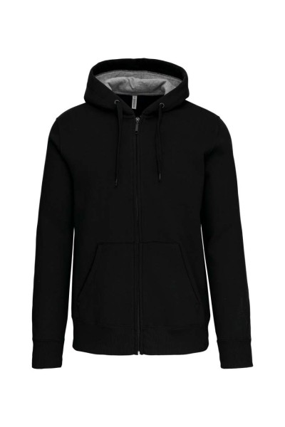 FULL ZIP HOODED SWEATSHIRT Fekete 