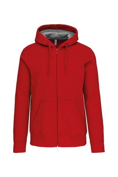 FULL ZIP HOODED SWEATSHIRT Piros 