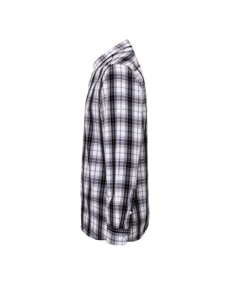 'GINMILL' CHECK - MEN'S LONG SLEEVE COTTON SHIRT Fekete 