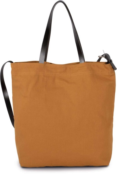 HANDBAG WITH LEATHER SHOULDER STRAP Narancssárga 