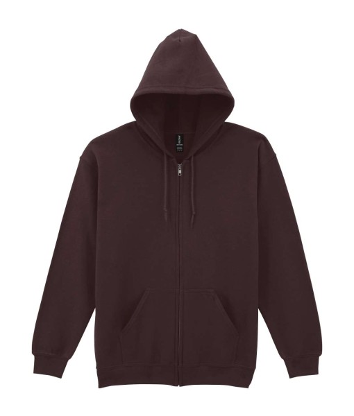 HEAVY BLEND™ ADULT FULL ZIP HOODED SWEATSHIRT Barna 