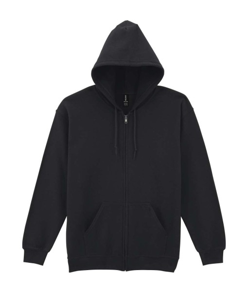HEAVY BLEND™ ADULT FULL ZIP HOODED SWEATSHIRT Fekete 