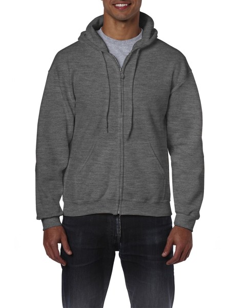 HEAVY BLEND™ ADULT FULL ZIP HOODED SWEATSHIRT Szürke 