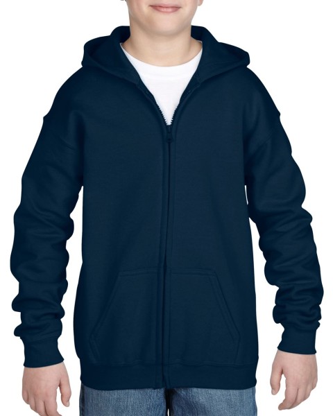 HEAVY BLEND™ YOUTH FULL ZIP HOODED SWEATSHIRT Kék 