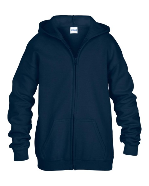 HEAVY BLEND™ YOUTH FULL ZIP HOODED SWEATSHIRT Kék 