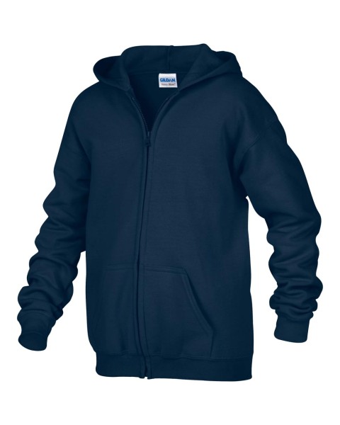 HEAVY BLEND™ YOUTH FULL ZIP HOODED SWEATSHIRT Kék 