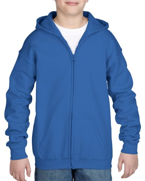 HEAVY BLEND™ YOUTH FULL ZIP HOODED SWEATSHIRT Kék 