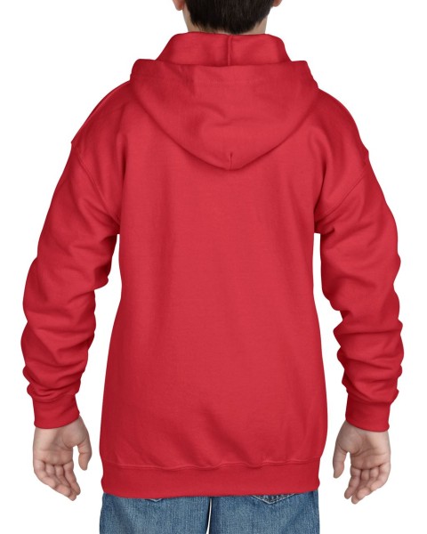HEAVY BLEND™ YOUTH FULL ZIP HOODED SWEATSHIRT Piros 